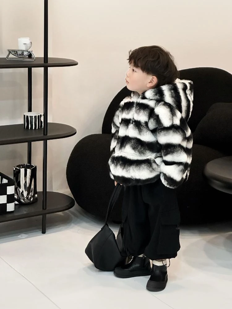 【12.20上新】kb1136|弟弟风 儿童毛毛外套 这也太暖了吧！