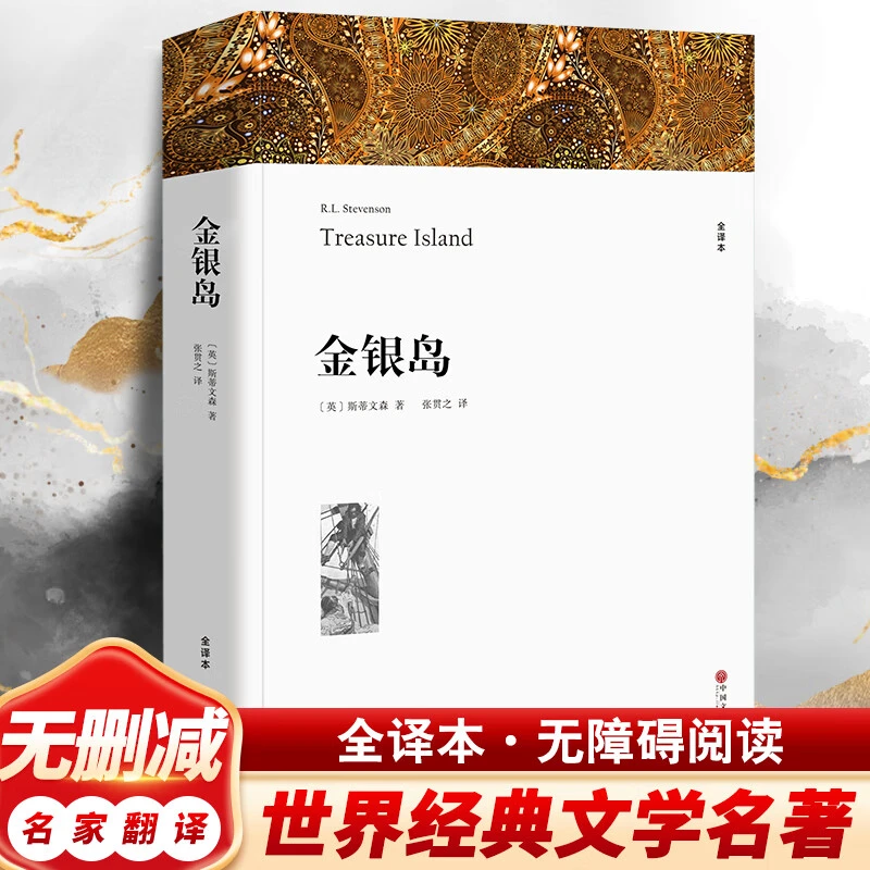【经典文学名著】金银岛史蒂文森原著完整版原著中小学课外阅读书籍
