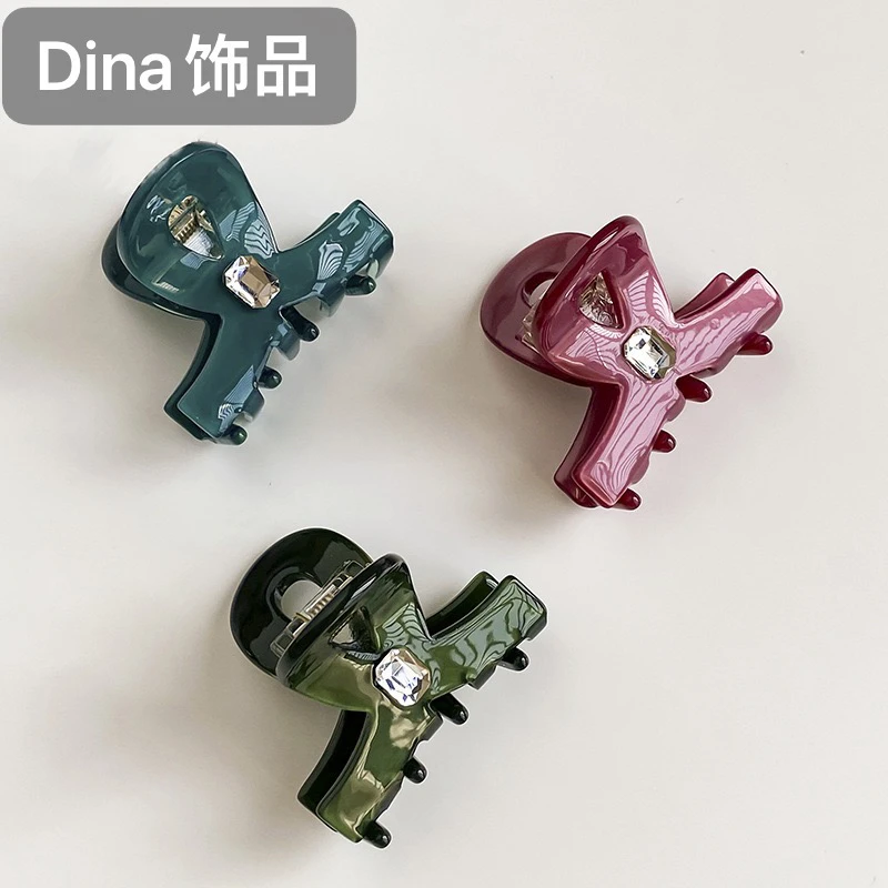 非金属夹子 韩国小众款半抓夹 带钻轻奢又夹 迷你顶夹刘海小抓夹