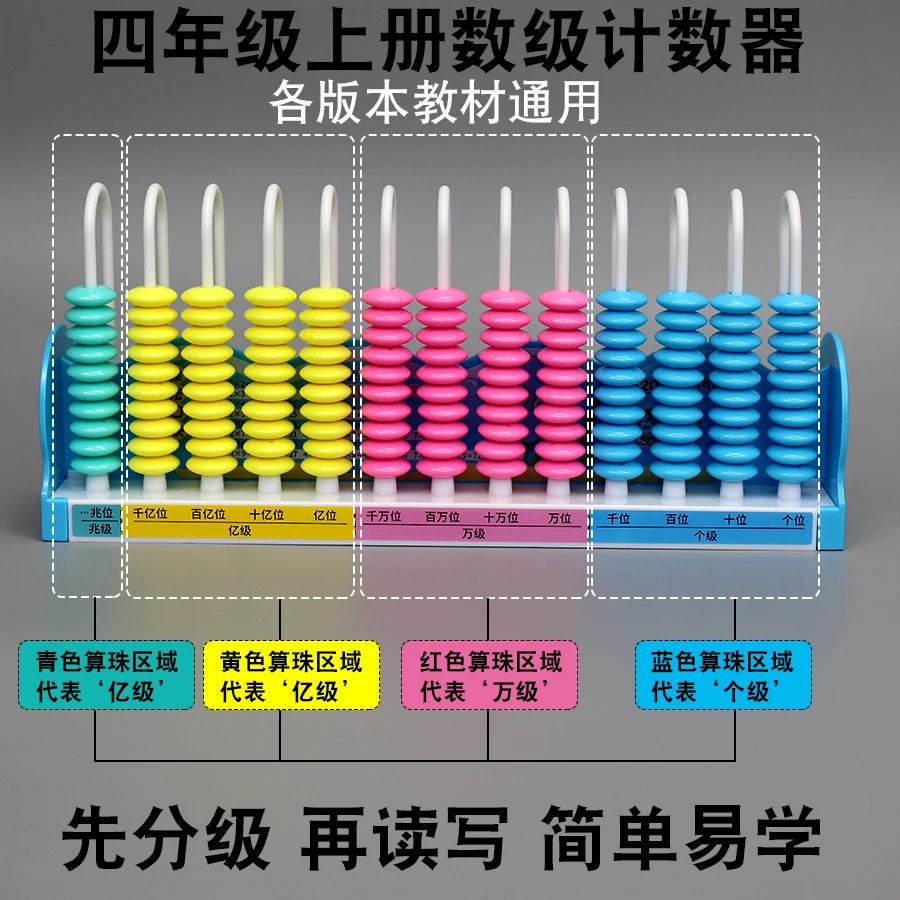计数器小学四年级上册数学教具13行计算架十三行数位器大数的认识