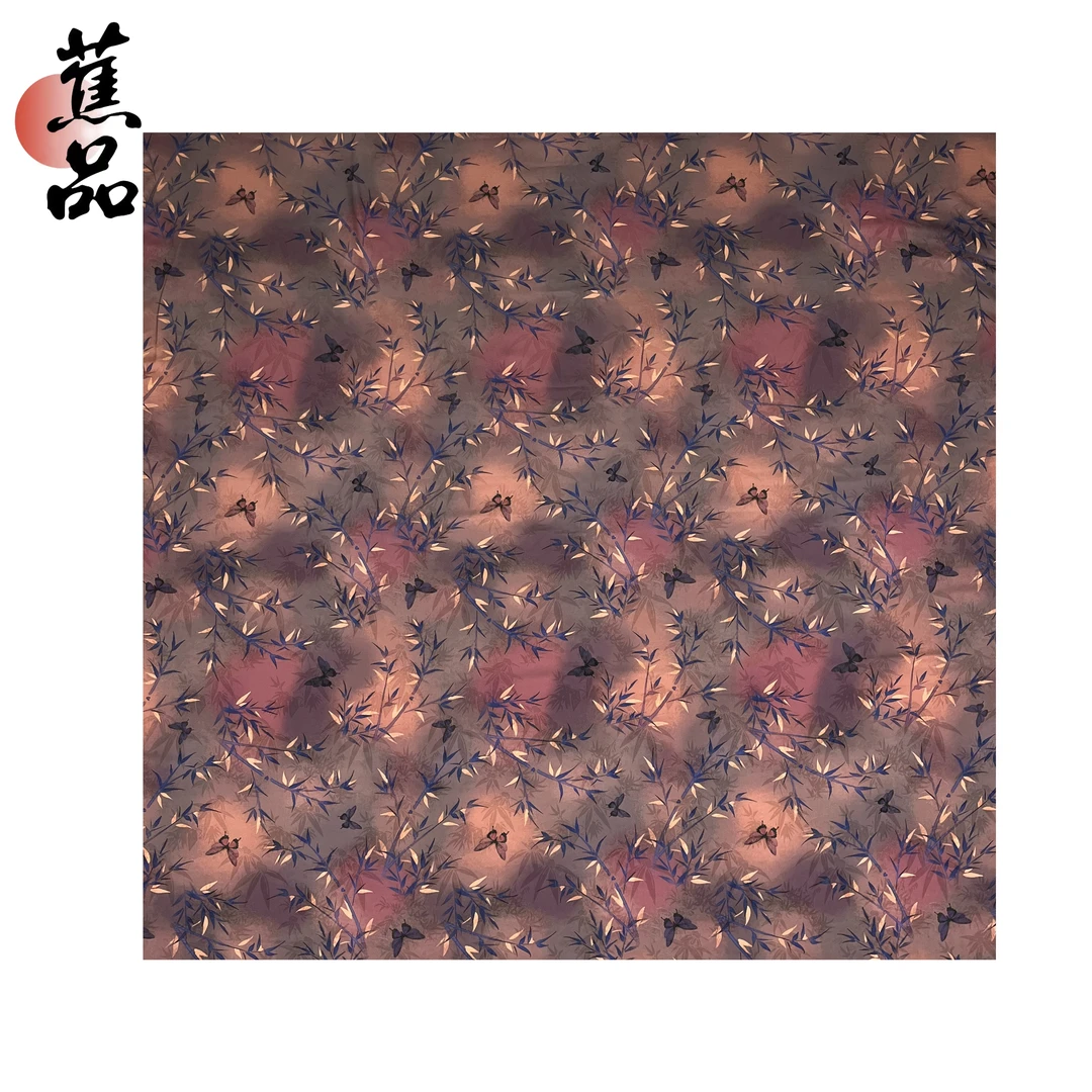 SJ980【紫影梦蝶】中式风时尚百搭女士双面双戴方巾披肩丝巾140*140