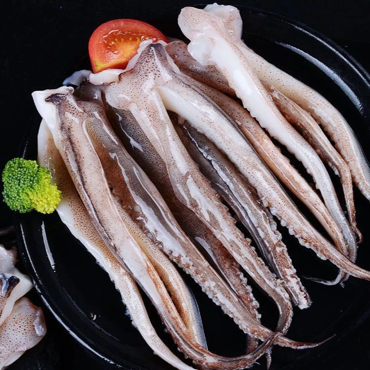 连云港发货新鲜脆口盐揉鱿鱼须冷冻优质500/包 5包