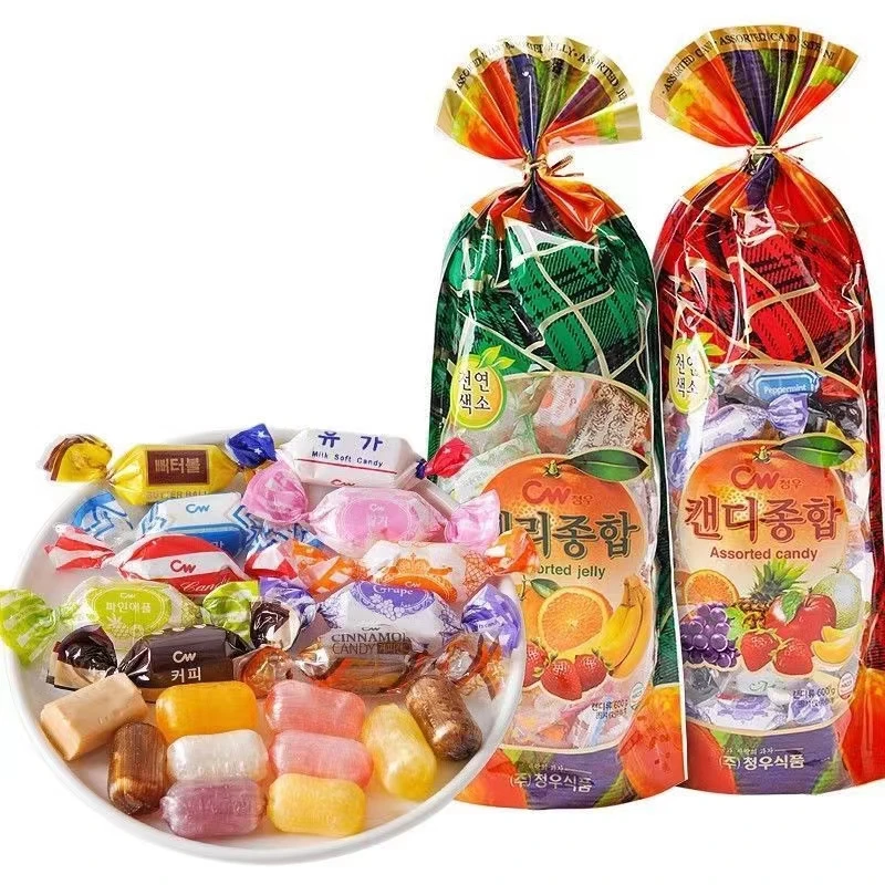 CW韩国进口硬糖青佑综合600g结婚喜糖软糖年货水果味小零食糖果