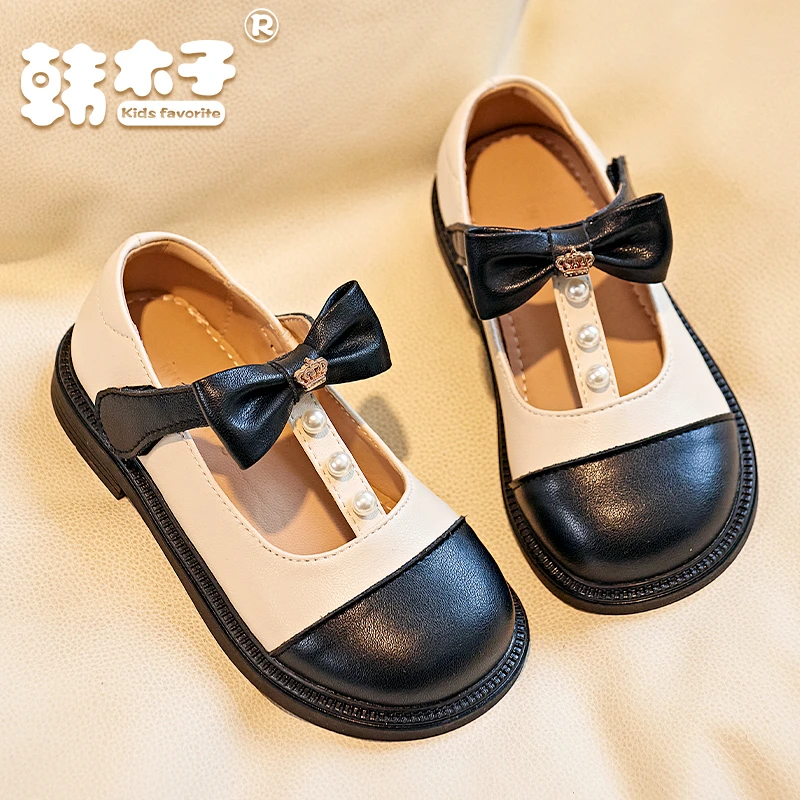 女童皮鞋儿童女童鞋春秋公主鞋2024新款软底单鞋小女孩鞋子小皮鞋
