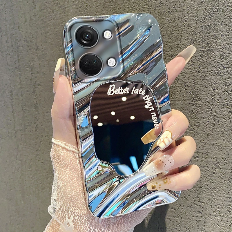 OnePlus一加Ace2v手机壳高档波纹化妆镜子PHP110新款1+Ace2v软壳