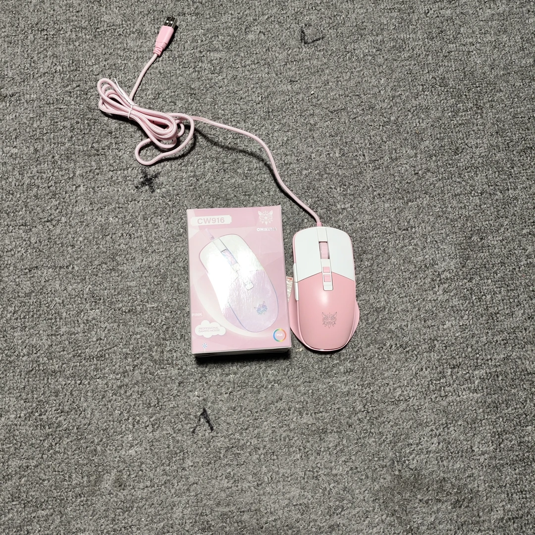准新品  准新CW916白粉通用鼠标带鼠标宏