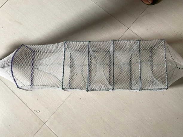 白色中四门开片无节网拍一发10条配地插饵料球 手工黄鳝泥鳅网笼