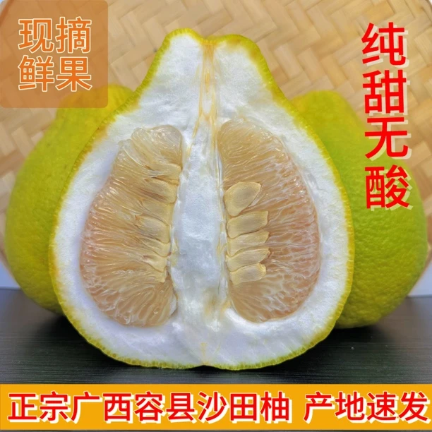 广西正宗容县沙田柚纯甜不酸新鲜香甜产地多汁（礼盒装）萝卜干