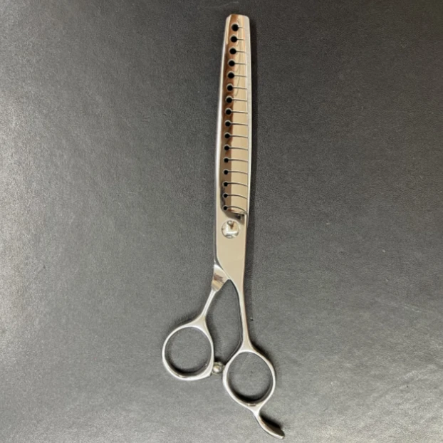 宠物美容剪刀7寸双面直鱼骨台湾工艺进口材质440C