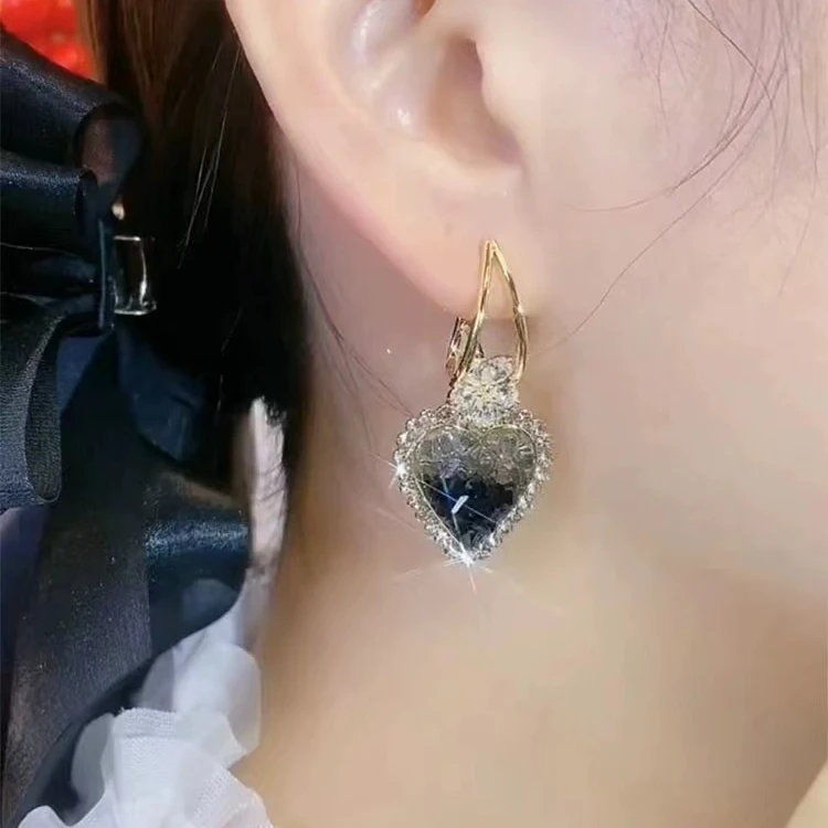 羡然 合金合成锆石耳饰 气质轻奢时尚百搭设计感小众简约精致793