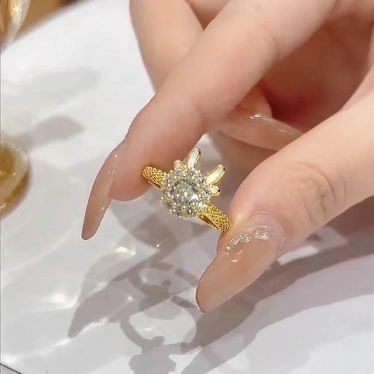 合金戒指 可调节戒指气质轻奢时尚百搭小众简约精致可调节戒指40
