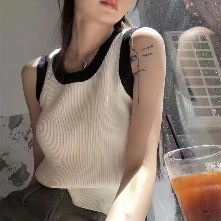 佳佳家 针织条纹背心