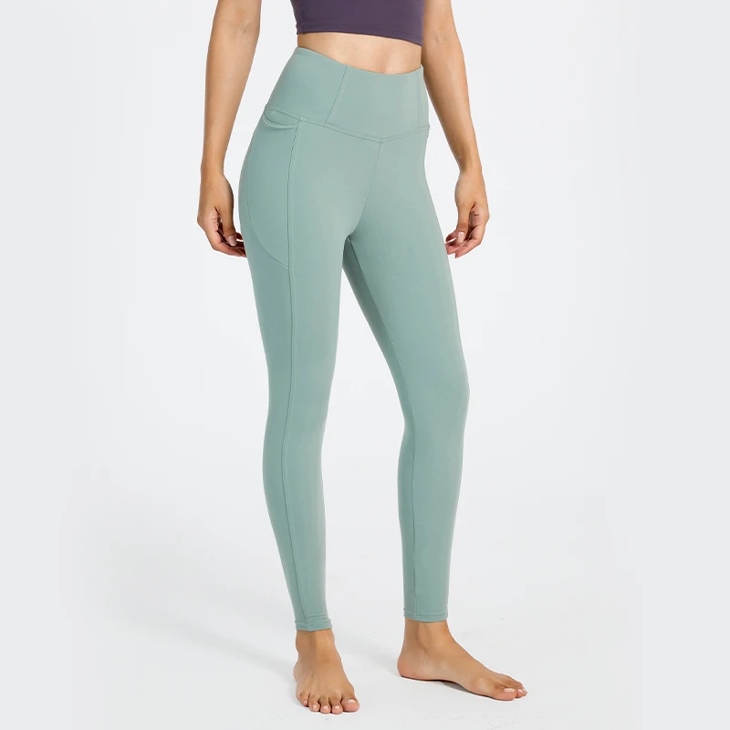 K616 女裸感收腹高腰弹力紧身提臀美臀运动跑步瑜伽裤九分