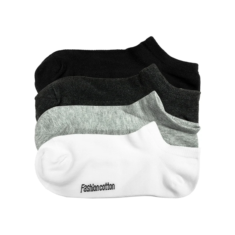 【四双装袜】  纯棉运动短袜不掉跟吸汗篮球短袜