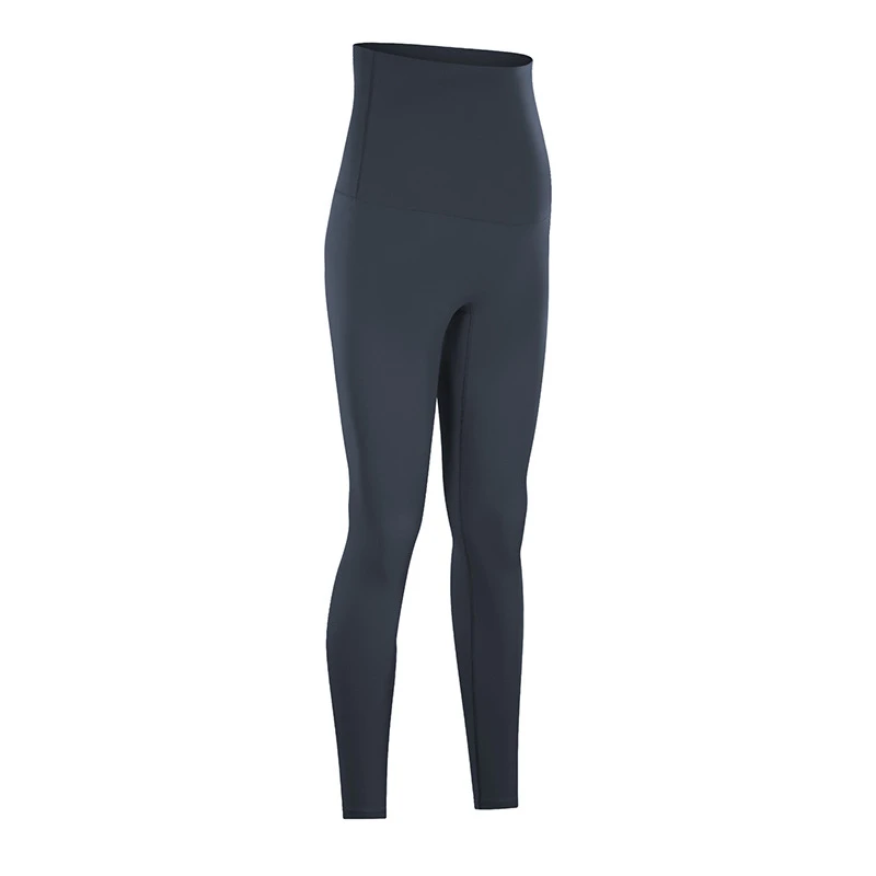 S2084 磨毛裸感弹力高腰裹腹瑜伽裤孕妇九分裤