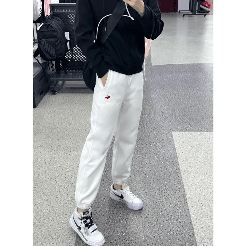 保暖不臃肿 秋冬新款加厚加绒城市休闲风女士卫裤2305