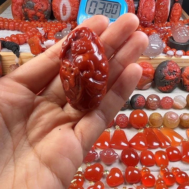 南红玛瑙天然南红吊坠未镶嵌旧*