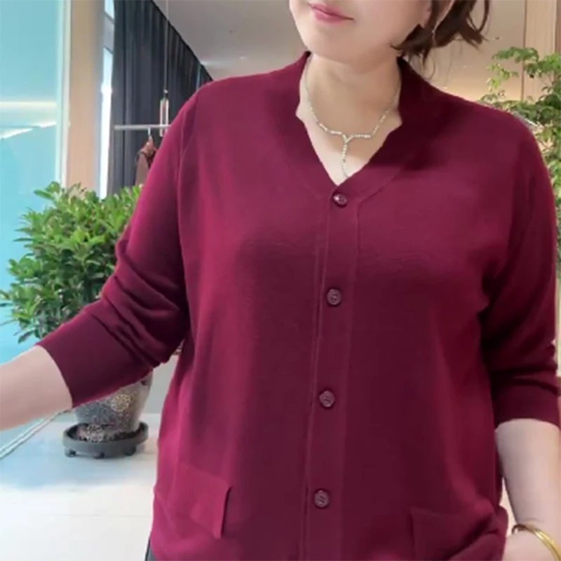 星空领绵羊毛桑蚕丝开衫外套显瘦时髦大码百搭秋季针织衫上衣女潮