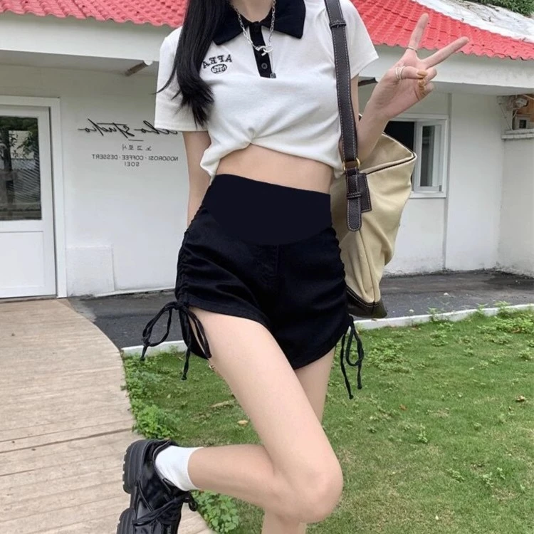 孕妇短裤夏季外穿薄款牛仔短裤阔腿打底裤子女夏装夏款孕早期大码