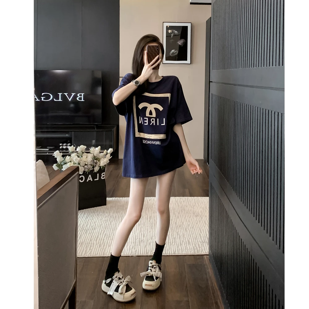美式减龄洋气粉色宽松大版短袖t恤女设计感小众上衣高端潮牌女装
