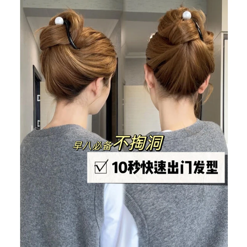 简约仿珍珠一字抓夹女2024新款感扭扭发夹后脑勺鲨鱼夹发饰发卡