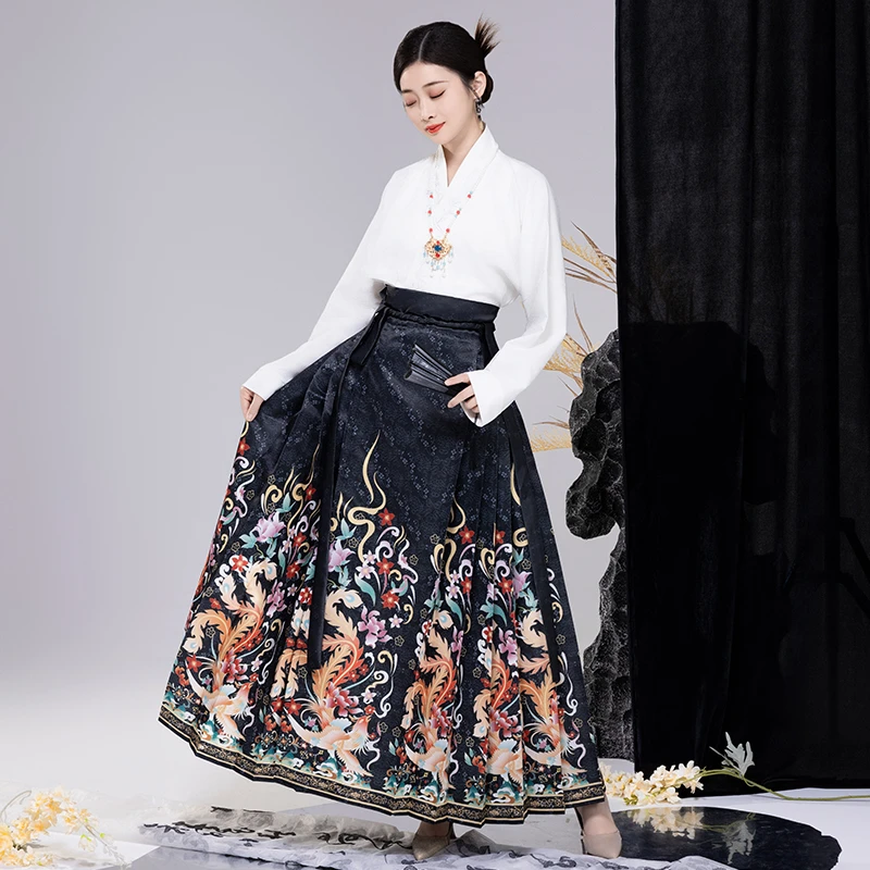 2024原创曹县马面大摆裙凤凰女款成人正版新中式全套一整套装汉服