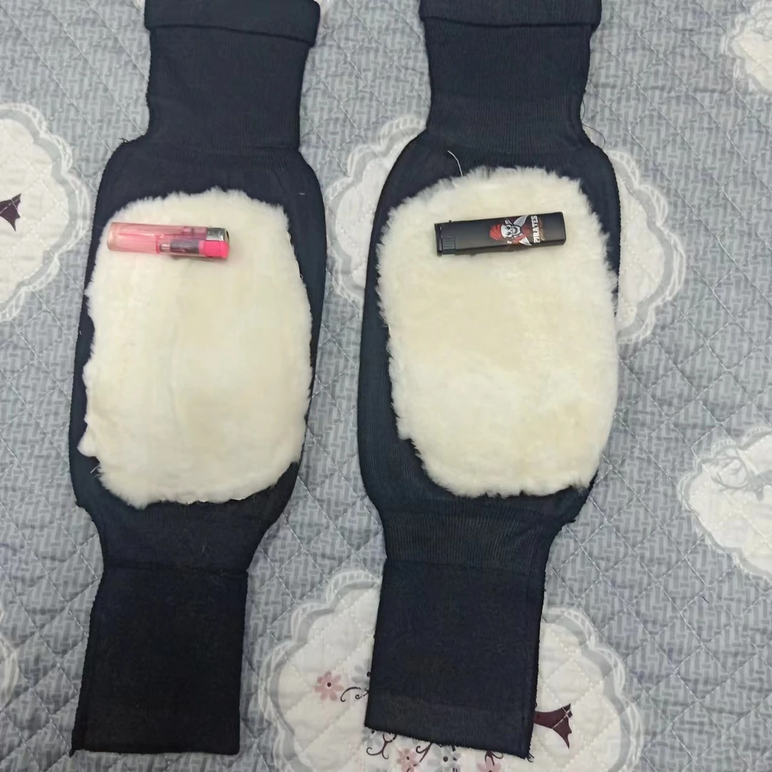 羊毛护膝保暖老寒腿男女士中老年冬季户外骑行防寒护腿套膝盖
