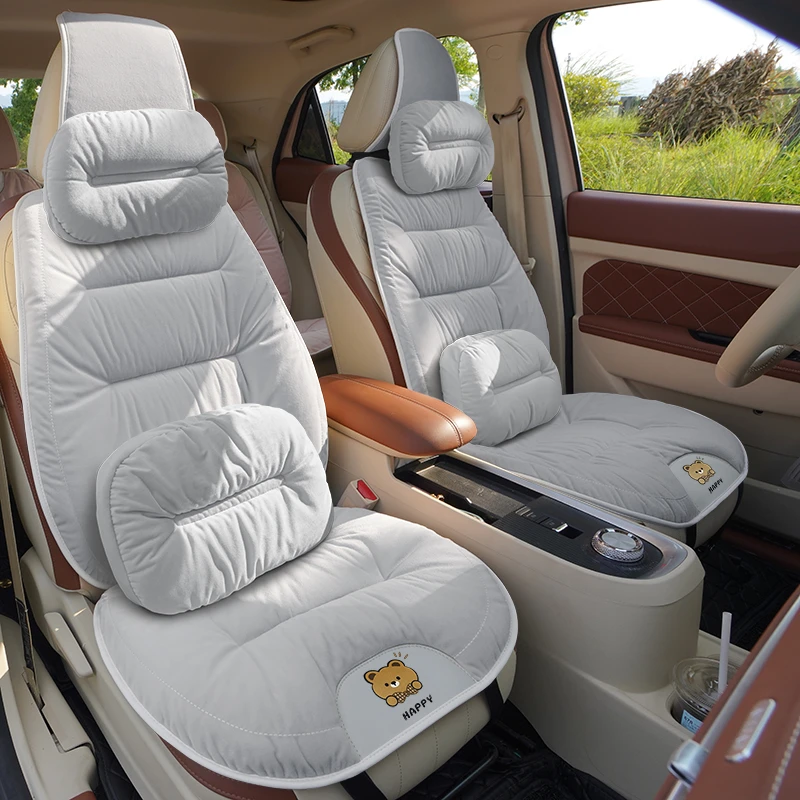 汽车坐垫冬季加绒后排车载主驾驶座椅座垫单片加厚保暖轻奢高级感