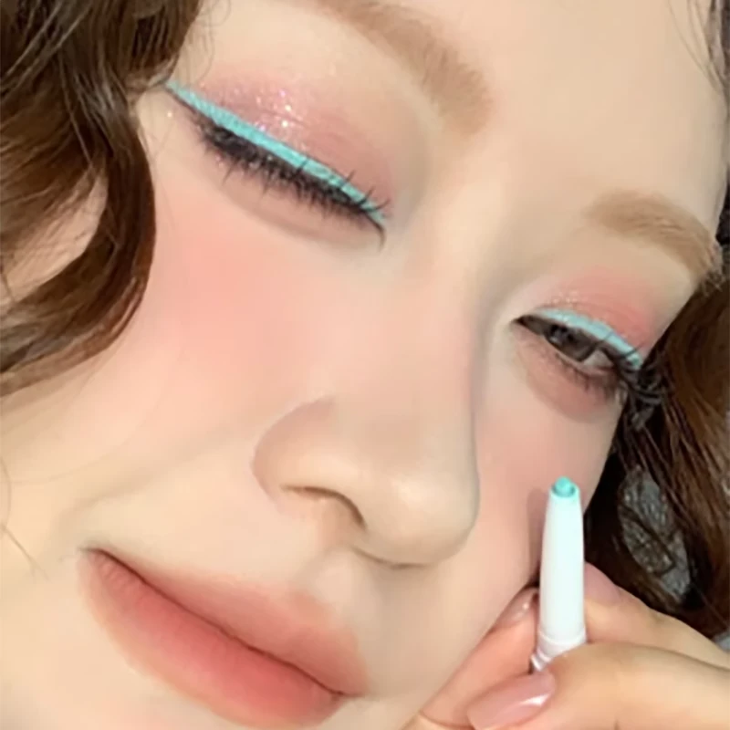 薄荷汽水！绿色薄荷绿双头眼线胶笔彩色持久不易晕染初学者新手党