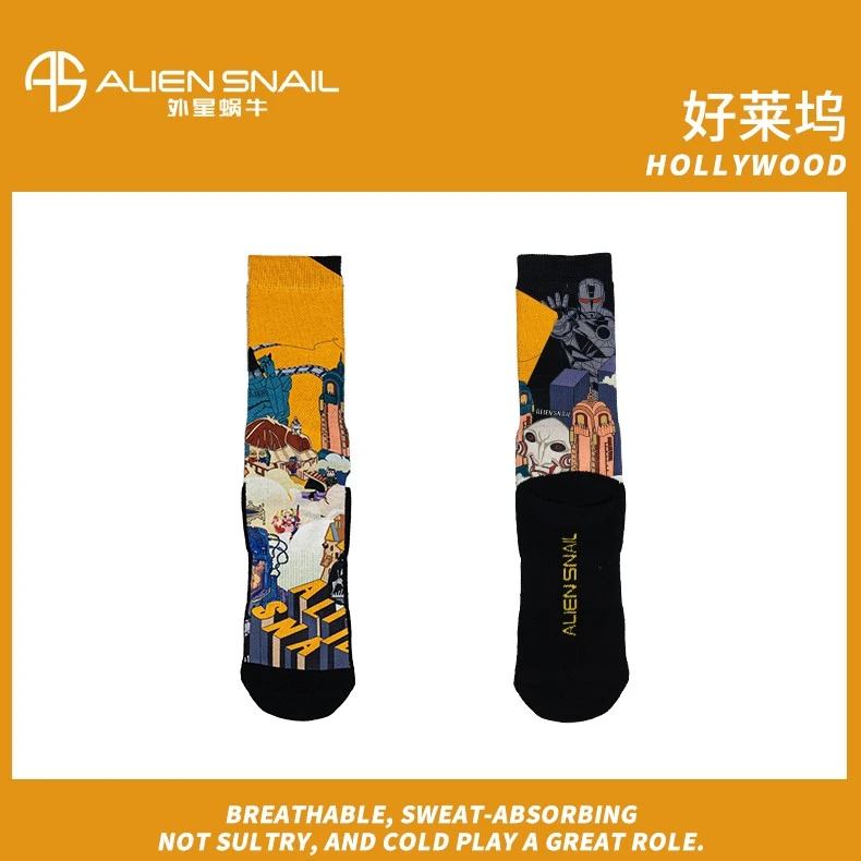 外星蜗牛骑行袜