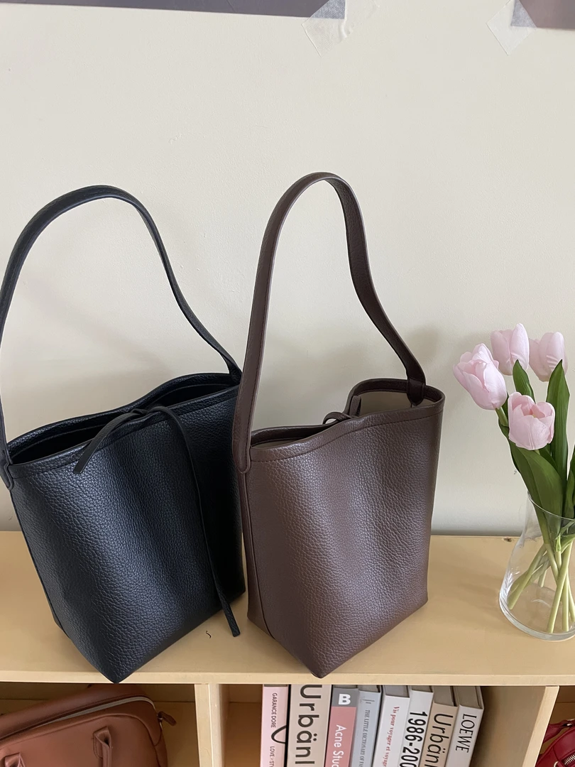 【韩版质感水桶包】咖啡色黑色水桶包质感气质时尚休闲百搭小众