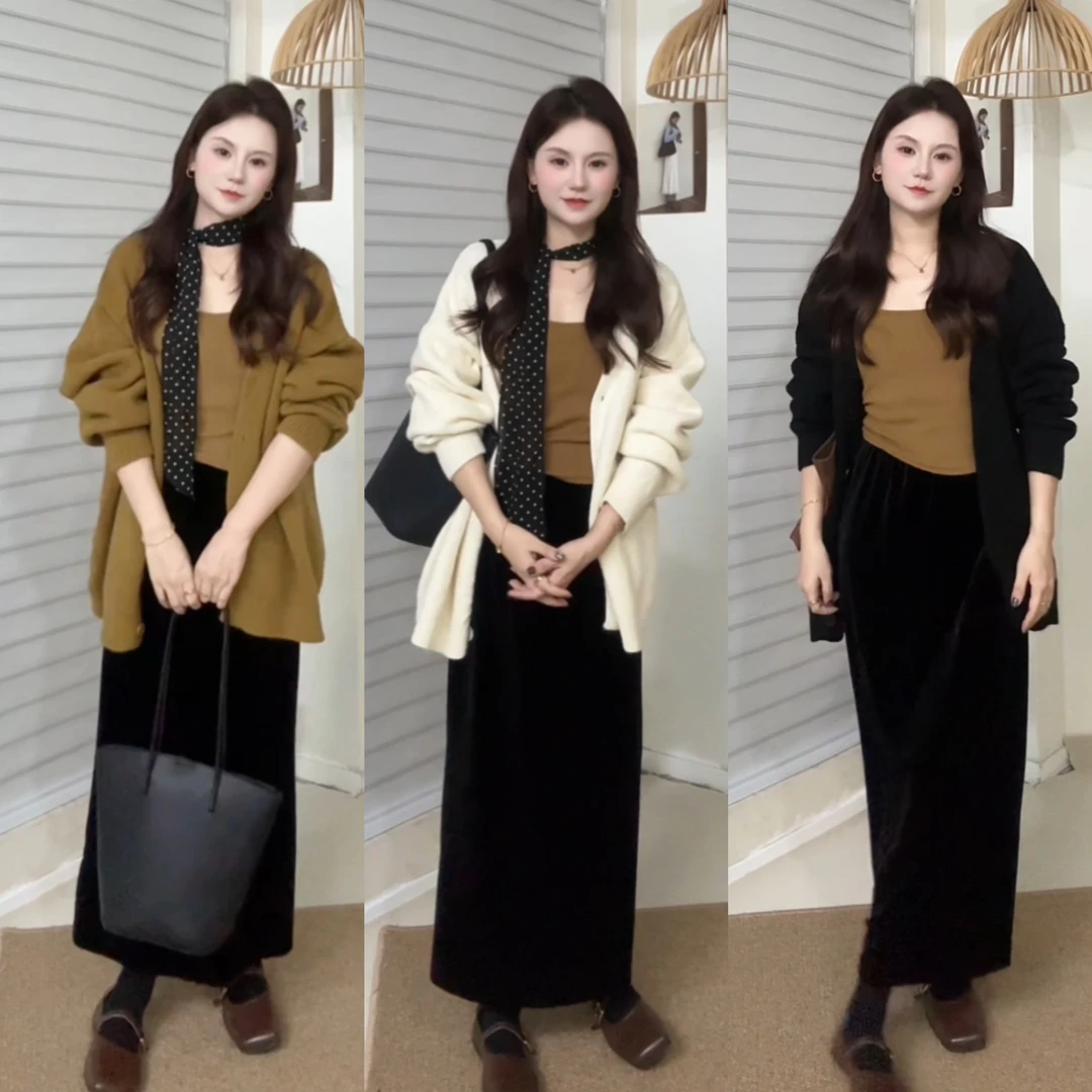 【暖洋洋大毛衣】韩系宽松百搭气质长袖针织显瘦时尚秋冬毛衣24260