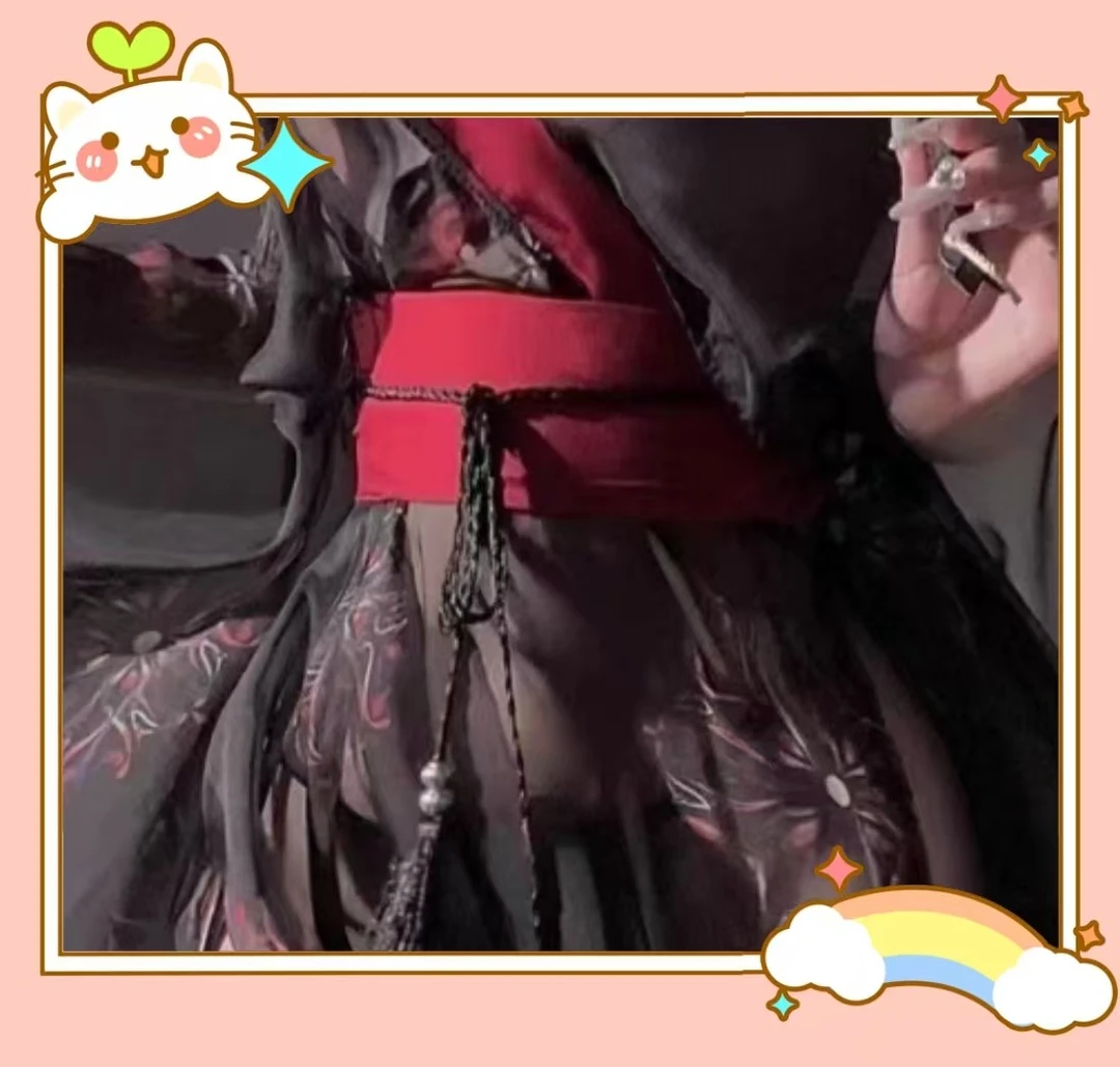 高品质cos女装2024新品黑色印花古风汉服偏偏风华睡衣1112