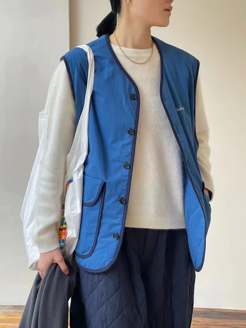 luluzou撞色logo马甲（男女同款）