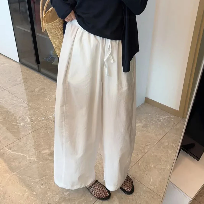 休闲慵懒风百搭气球裤女夏季薄款宽松韩版设计感别致复古阔腿裤子