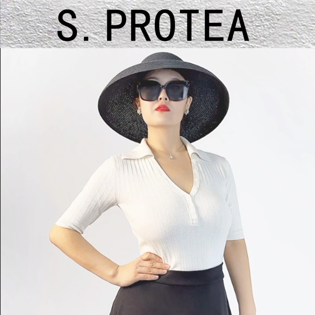 2023夏新款polo衫短袖v领针织T恤显瘦百搭夏商务休闲棉桑蚕丝背心