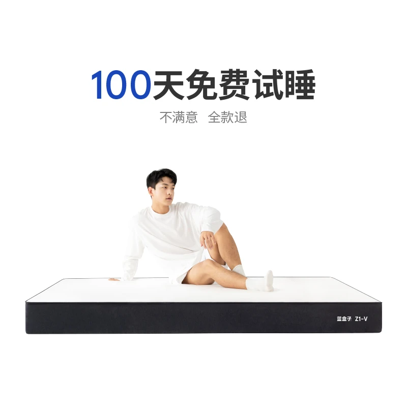【Z1-V偏硬】蓝盒子记忆棉床垫偏硬护脊老人家用防滑1.8米x2米