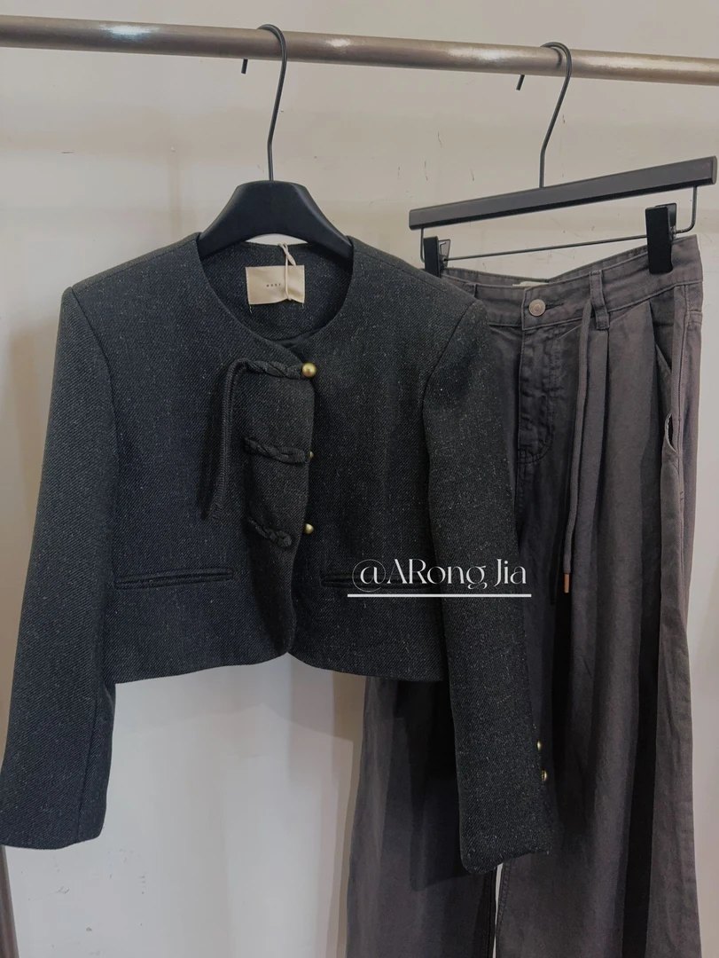 【ARONG阿荣家】外套90011-黑灰色-F