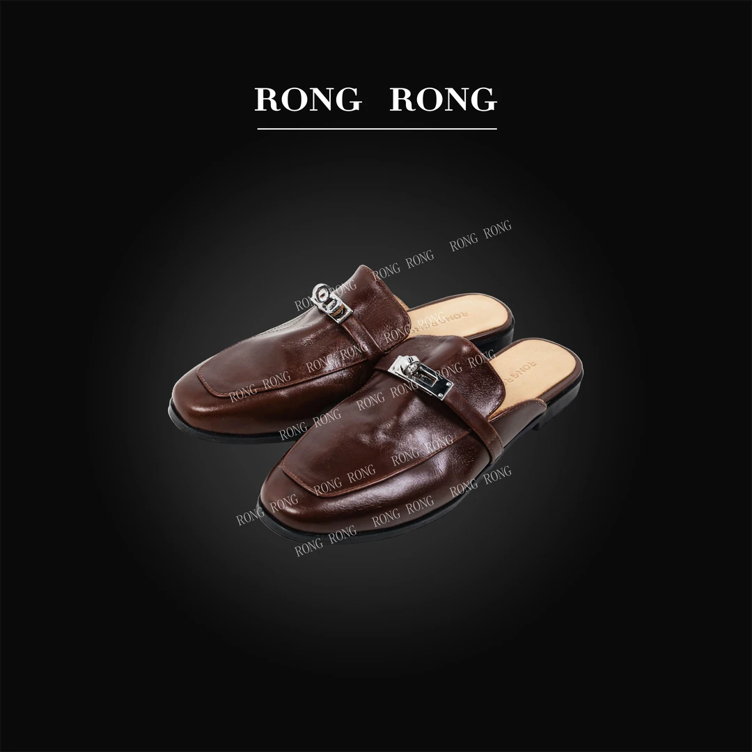 溶溶RONGRONG 真皮小众设计款勃肯凉拖和半拖RR20243350-5.18 X09