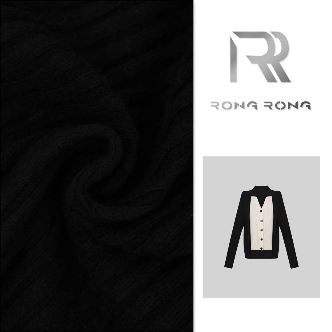 溶溶【典雅通勤】RONGRONG 100绵羊毛假两件毛衣通勤保暖开衫B1667