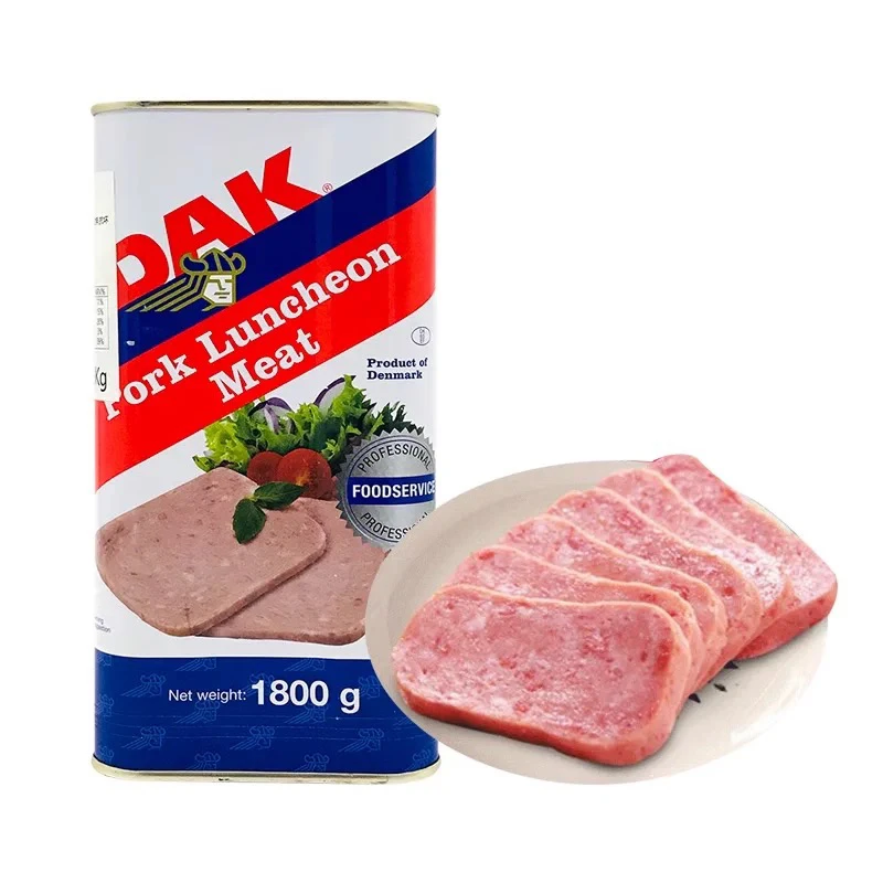 丹麦进口DAK午餐肉罐头1.8KG早餐三明治火锅食材即食猪肉罐头大罐