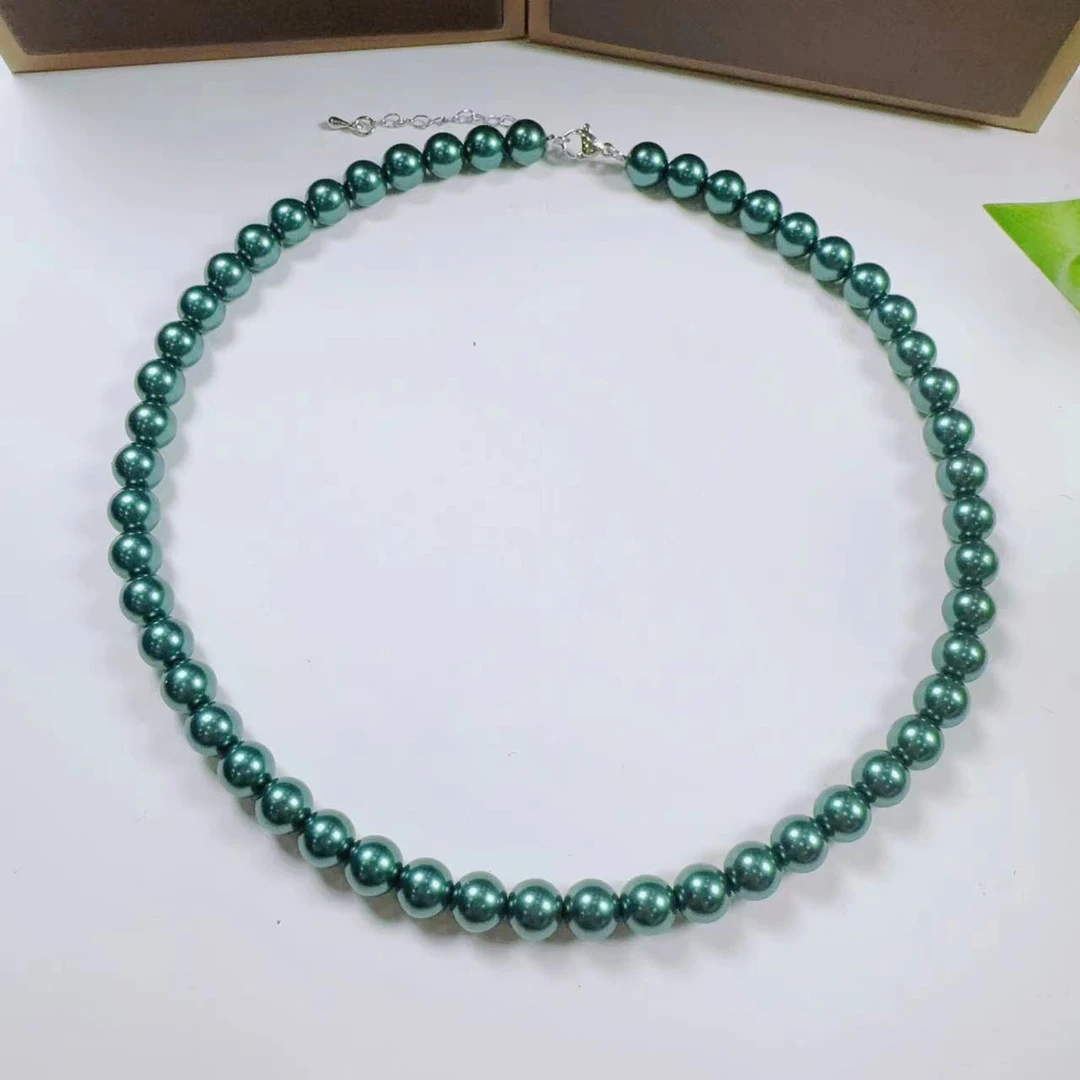 项链【天焱珠宝】A41海水孔雀绿珍高奢贝珠一AL