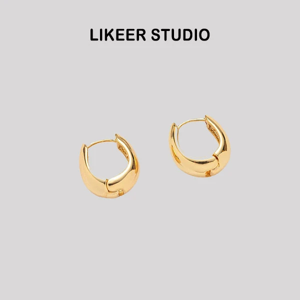 铜合金耳饰 【必须高级】小众联名设计师款水滴耳钉白百合同款耳环