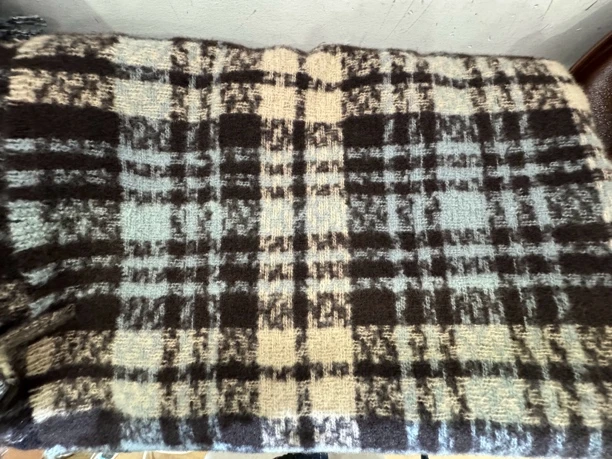 冬季高级感格子围巾女学生百搭保暖披肩围脖