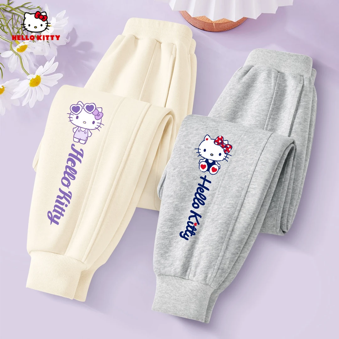 Hello Kitty儿童运动裤2025春秋新款中大童长裤女童休闲卫裤ZB
