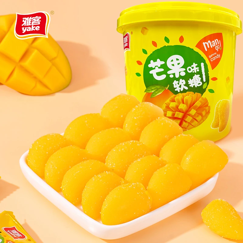 yake/雅客 芒果软糖酸酸甜甜689g/桶