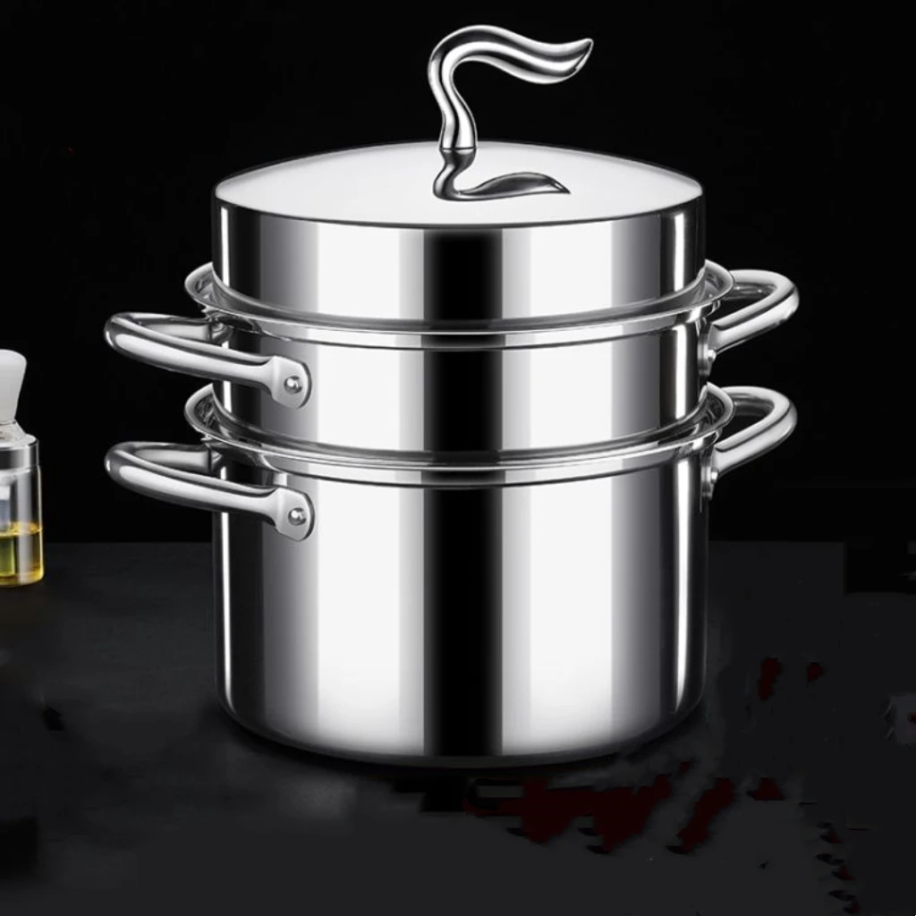 30cm不锈钢双层蒸锅家用锅具蒸锅精致厨具微瑕疵