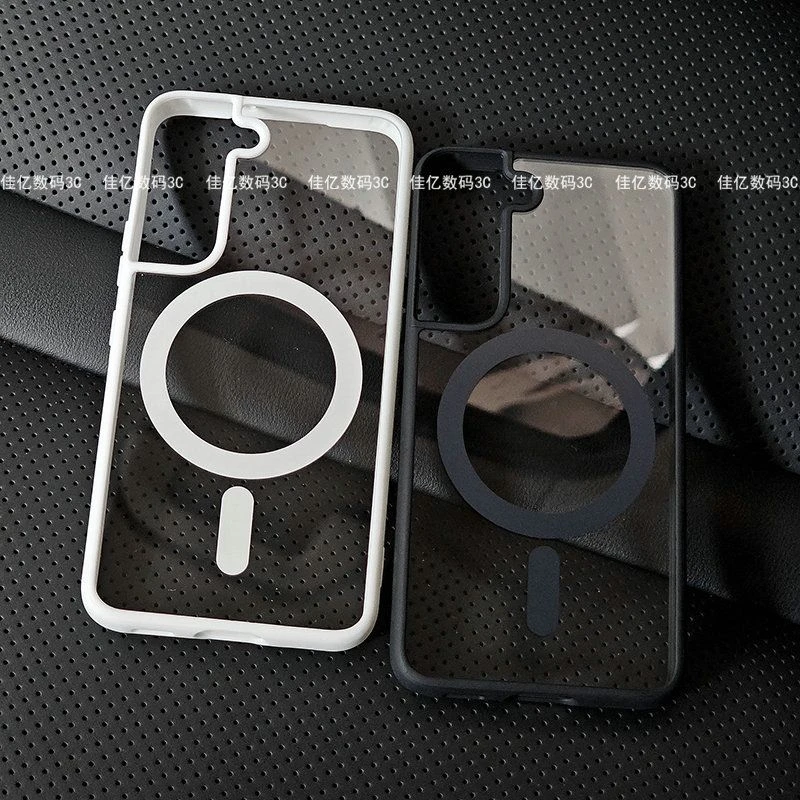 适用赫言三星GalaxyS23手机壳亚克力磁吸GalaxyS22/23UItra透明S2