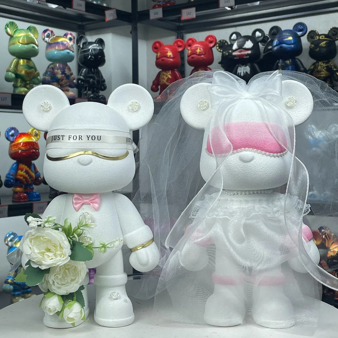 【预定】流体熊DIY西式婚礼创意摆件装饰手绘手工潮玩暴力熊