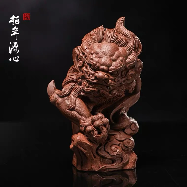 柏年溯艺 《风 》紫砂雕塑摆件 柏年源心联名无有记 风雨雷电系列